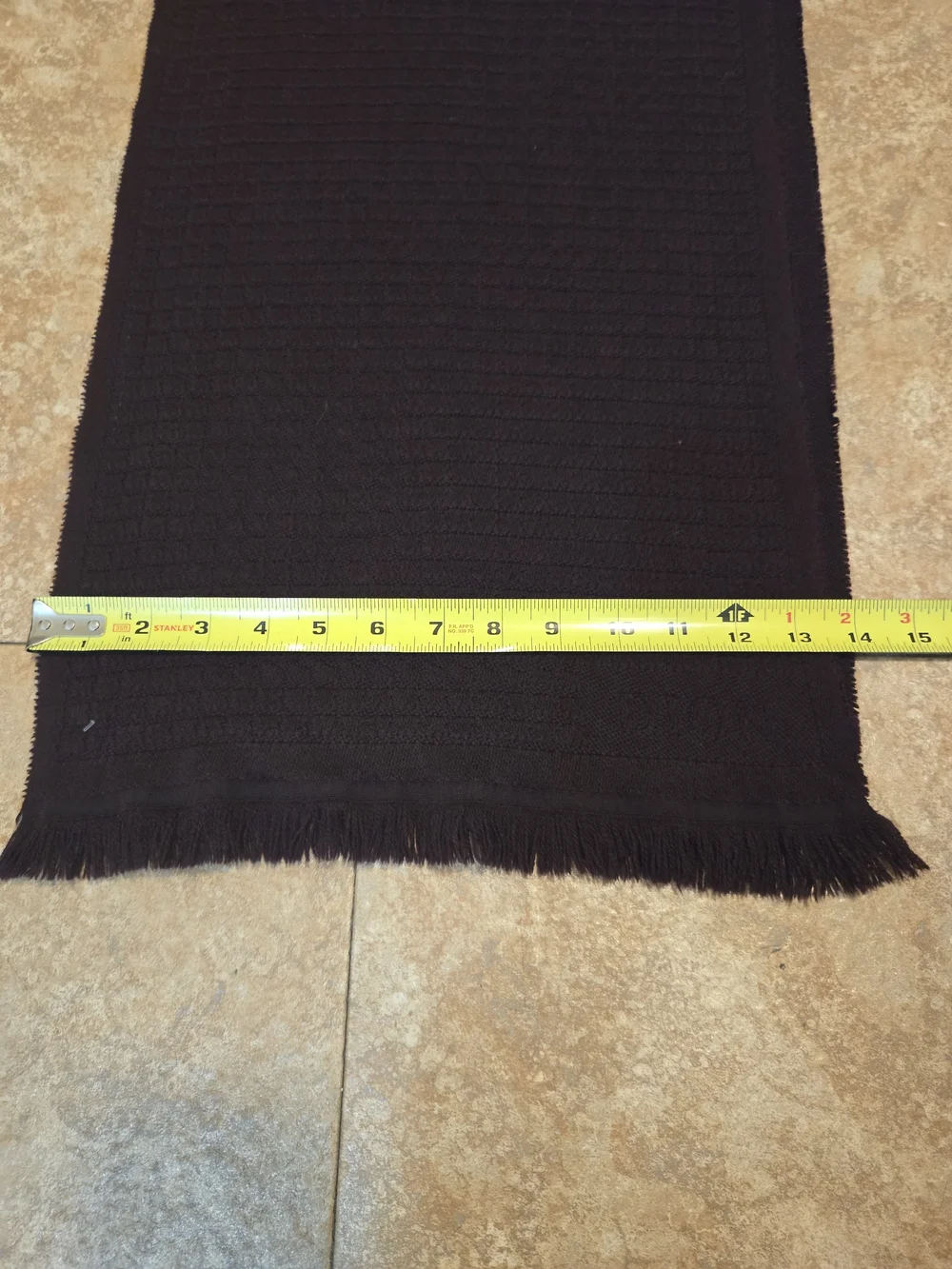 Vintage Dion Neckwear Men 100% Wool Scarf Fringe Made in Italy Plum Purple